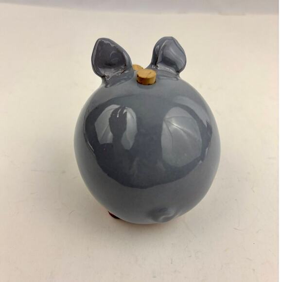 VTG Pig Morgan Ceramic Pottery Shaker Gray Glaze Kitsch - Picture 4 of 16